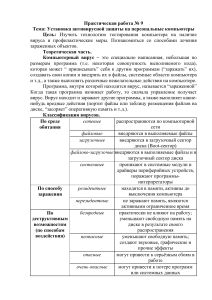 Практическая работа №9: Установка антивирусной защиты на ПК