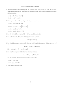 MAT321 Practice Exercise 1: Real Analysis Problems