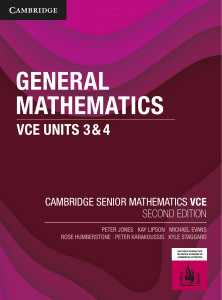 General Mathematics VCE Units 3 & 4 Textbook