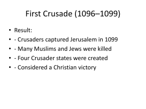 Crusades: Results of First to Fourth Crusades