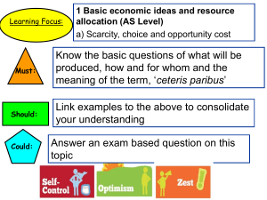 AS Level Economics: Basic Economic Ideas & Resource Allocation