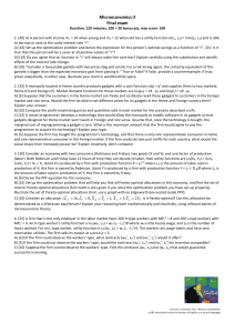 Microeconomics-2 Final Exam