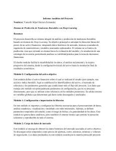 Predicci&oacute;n de Tendencias Burs&aacute;tiles con Deep Learning: Informe de Proyecto