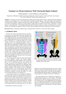 Vibrotactile Haptic Feedback for Core Muscle Endurance Training