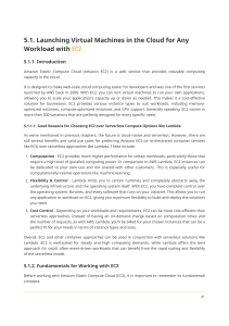 Launching Virtual Machines with EC2 in the Cloud