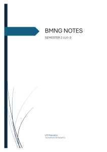 BMNG Notes: Operation Management, HRM, Marketing