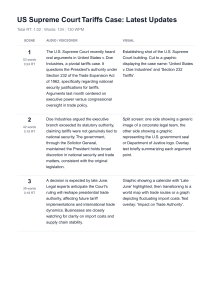 US Supreme Court Tariffs Case: Latest Updates