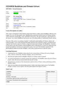 CCCH9018 Buddhism and Chinese Culture Course Syllabus