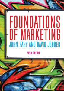 Foundations of Marketing 5th Edition by Fahy & Jobber