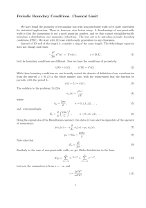 Periodic Boundary Conditions & Classical Limit in Quantum Mechanics