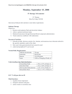 IV Therapy 3rd Semester Lecture Notes
