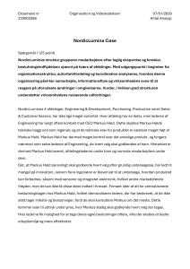 NordicLumina Case: Organisatorisk Struktur og Kultur Analyse