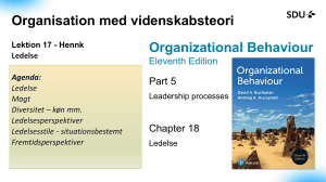 Ledelse i Organisation: Videnskabsteori Lektion 17