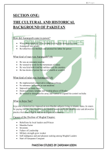 Pakistan Studies: Cultural & Historical Background