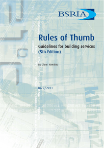 Rules of Thumb: Building Services Guidelines 5th Ed