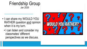 Friendship Group Activity Guide: Would You Rather