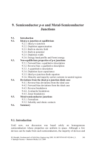Semiconductor p-n and Metal-Semiconductor Junctions Chapter