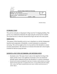 Theodolite Surveying Lab Report: Closed Traverse Method