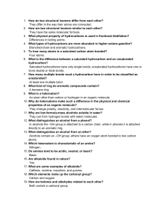 Organic Chemistry Review Questions