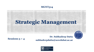 MGNT314 Strategic Management Lecture Slides