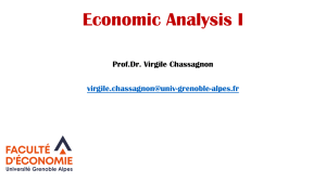 Economic Analysis I: Microeconomics Course Syllabus