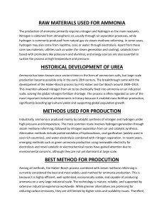 Ammonia Production: Raw Materials, Methods, and Uses
