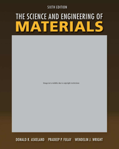 The Science and Engineering of Materials 6th Edition Textbook