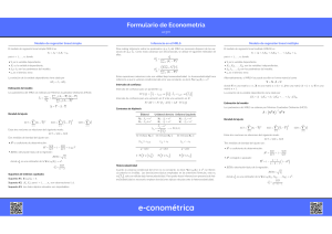 Formulario de Econometr&iacute;a: Regresi&oacute;n Lineal Simple y M&uacute;ltiple