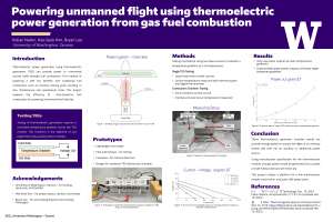 Thermoelectric Power for UAVs: Gas Combustion Research