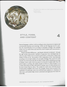 Style, Form, and Content in Art