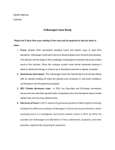 Volkswagen Emissions Fraud Case Study