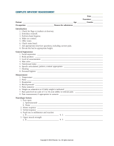 Complete Inpatient Reassessment Checklist
