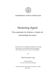 Marketing Digital: Estrat&eacute;gias para Aquisi&ccedil;&atilde;o de Clientes e Notoriedade da Marca