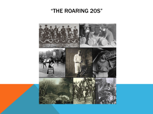 The Roaring 20s: Clash of Cultures & Modernism