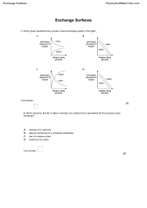 Exchange Surfaces Biology Questions