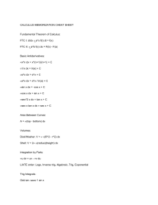 Calculus Cheat Sheet: Formulas & Theorems