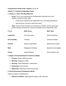 Comprehensive Study Guide: Teams, Communication, Individual Behavior