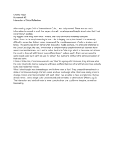 Homework Reflection on Interaction of Color by Albers