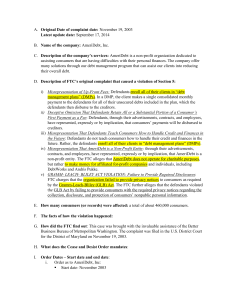 FTC AmeriDebt Case: Consumer Protection Violations