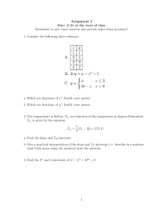 Assignment 2: Math Functions & Equations