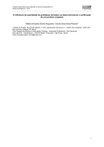 Influ&ecirc;ncia de Prot&oacute;tipos em Desenvolvimento e Certifica&ccedil;&atilde;o de Aeronaves Complexas