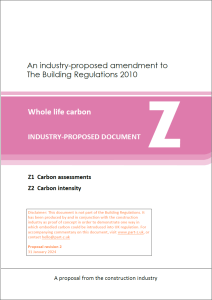 Proposed Document Z: Whole Life Carbon for Building Regulations