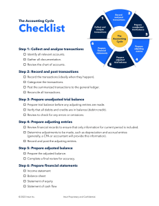 Accounting Cycle Checklist: 6 Steps to Follow