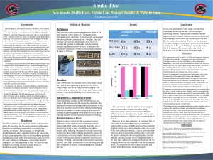 Earthquake-Resistant Structures: Popsicle Stick Research