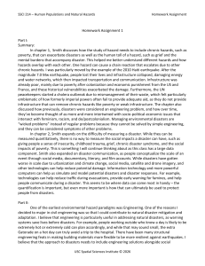 SSCI 214 Homework 1: Human Populations & Natural Hazards