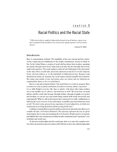 Racial Politics and the Racial State