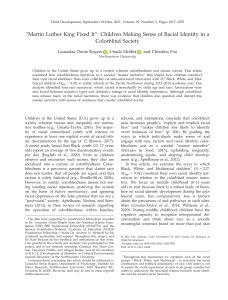 Children's Racial Identity in a Colorblind Society: A Study