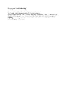 Turtledove Chocolate Factory Math Problem