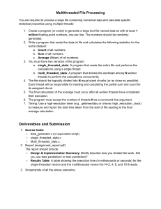 Multithreaded File Processing Assignment: Single vs Multi-Threaded Stats