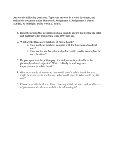 Public Health Homework Assignment Questions